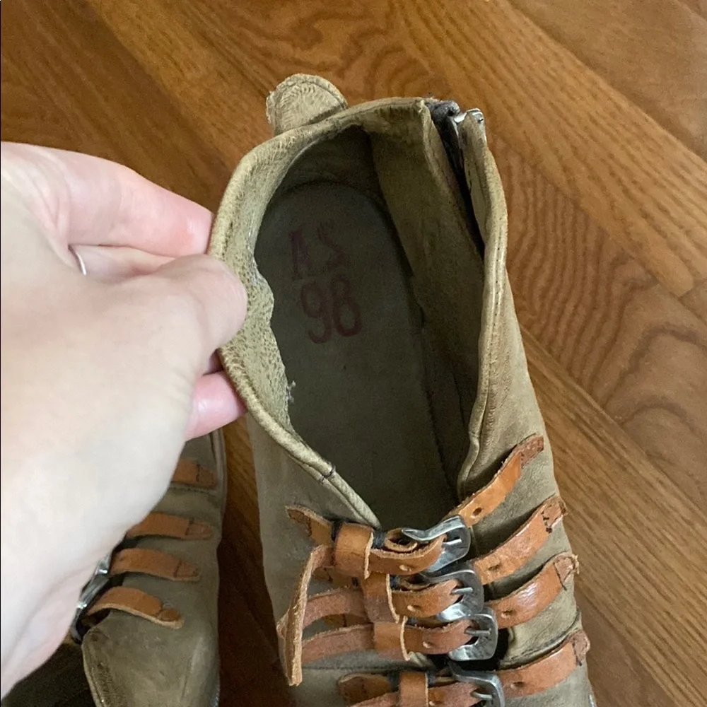 A.S.98 Leather Buckle Sandals - Picture 5 of 7